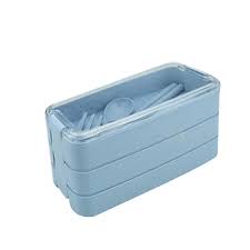 3-Layer Wheat Straw Bento Lunch Box 900ml - Image 4