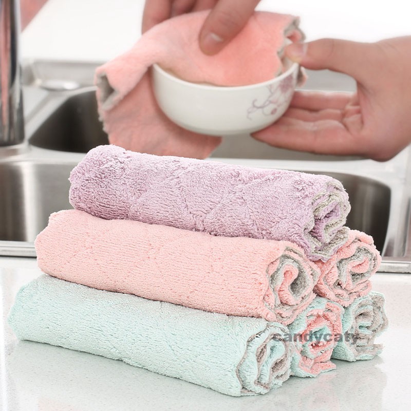 Double-Layer Microfiber Kitchen Cleaning Cloth - Image 2