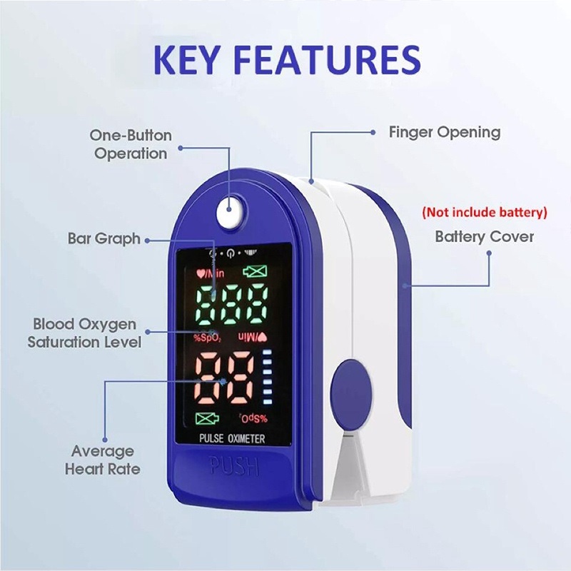 Fingertip Pulse Oximeter with LED Display - Image 2