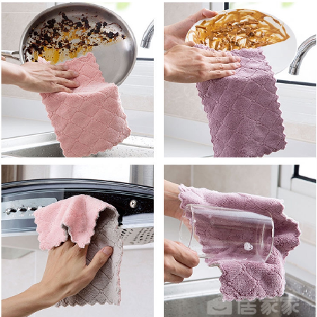 Double-Layer Microfiber Kitchen Cleaning Cloth - Image 3