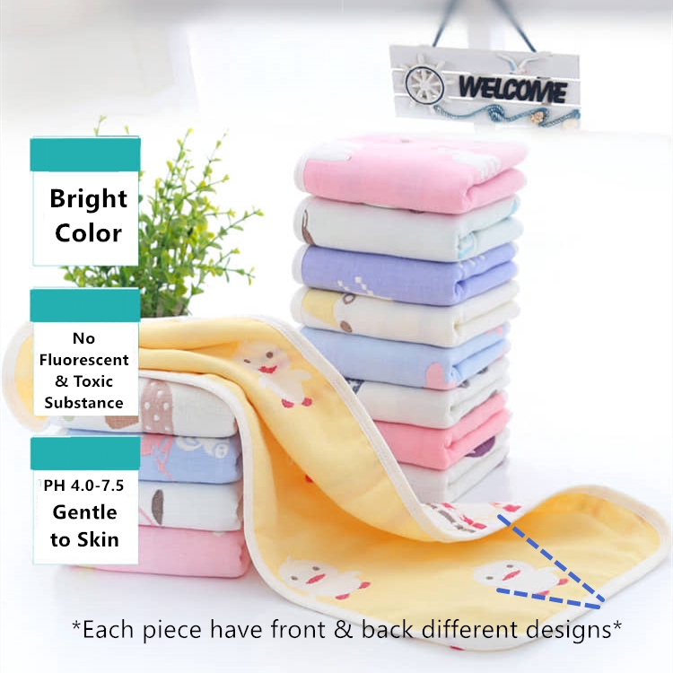 Baby 6-Layer Cotton Muslin Towel 25 x 50cm - Image 2