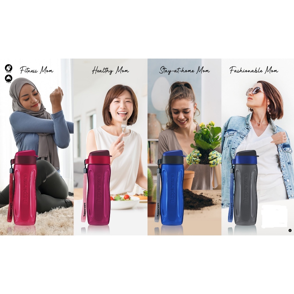 Tupperware Slim Eco Bottle 500ml with Strap - Image 3