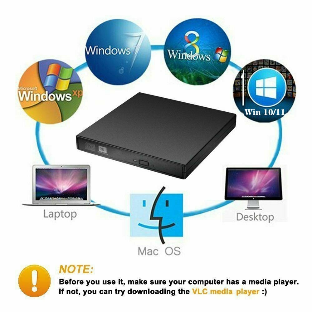 Portable USB External CD / DVD Drive - Image 3
