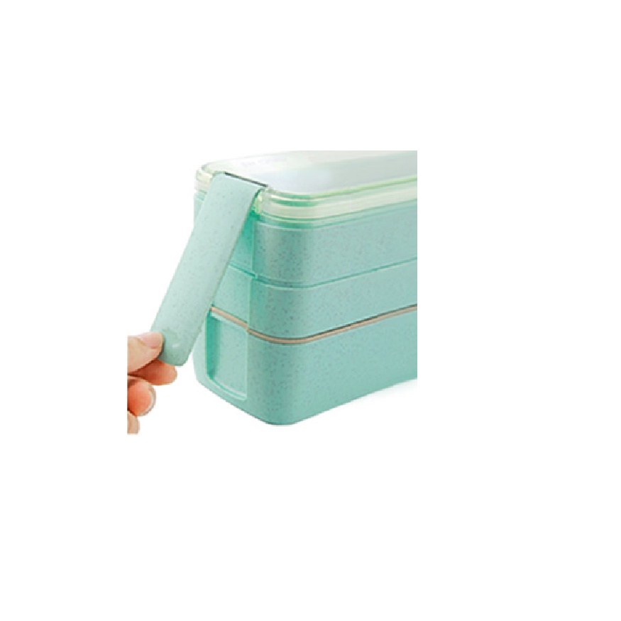 3-Layer Wheat Straw Bento Lunch Box 900ml - Image 8
