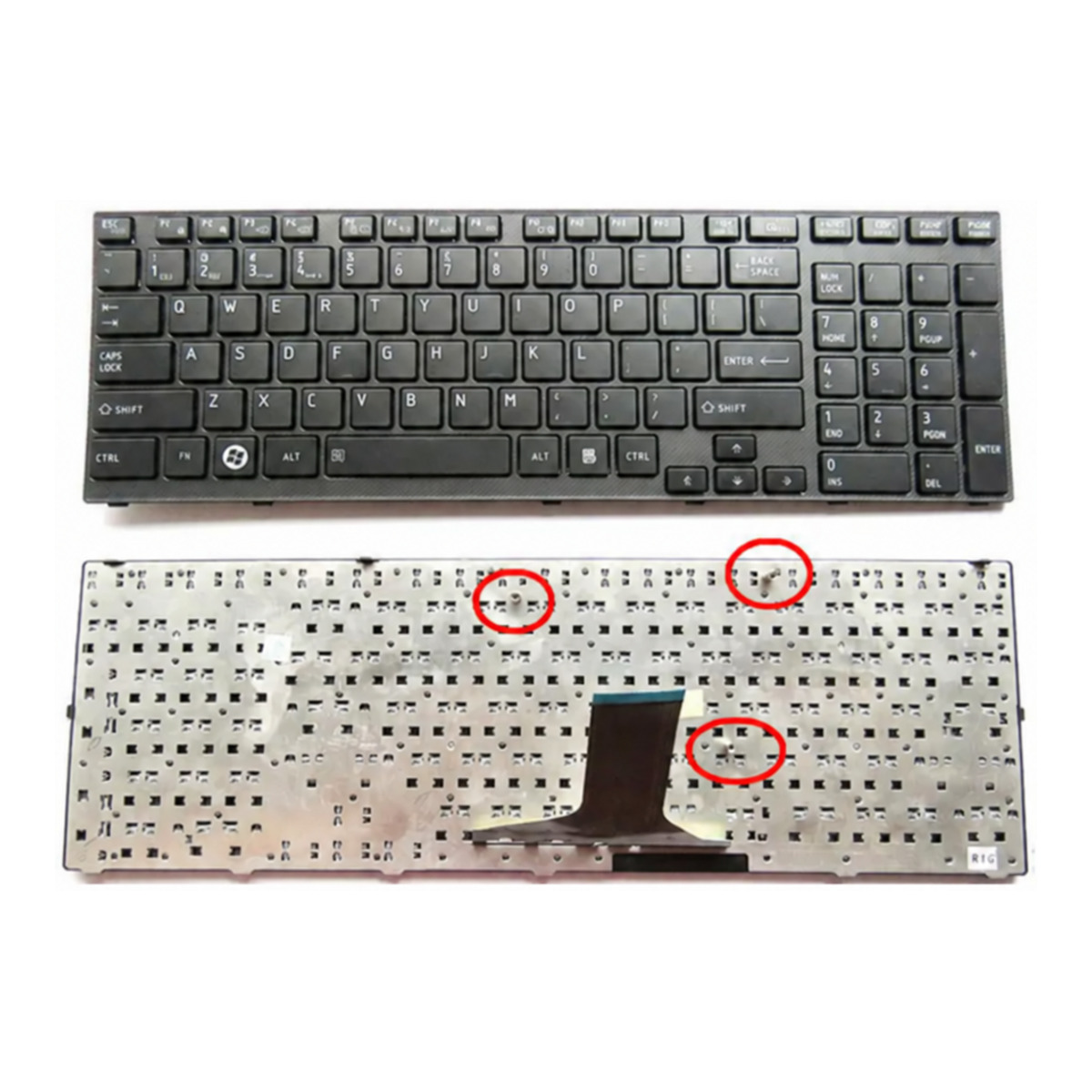 Toshiba Keyboard Satellite A660 / A665 US