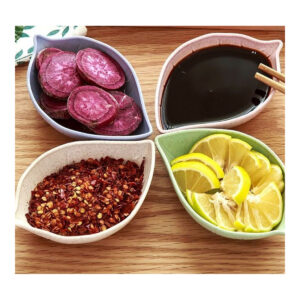 Wheat Straw Leaf-Shaped Sauce Dish