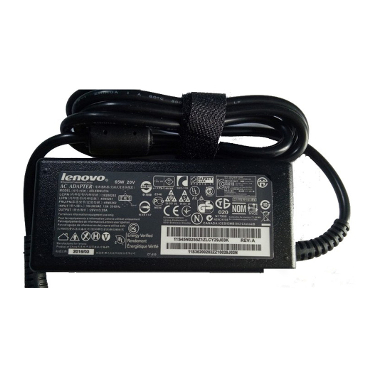 Lenovo 65W Charger 20V 3.25A 5.5×2.5mm