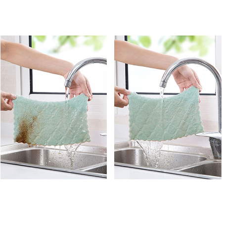 Double-Layer Microfiber Kitchen Cleaning Cloth - Image 5