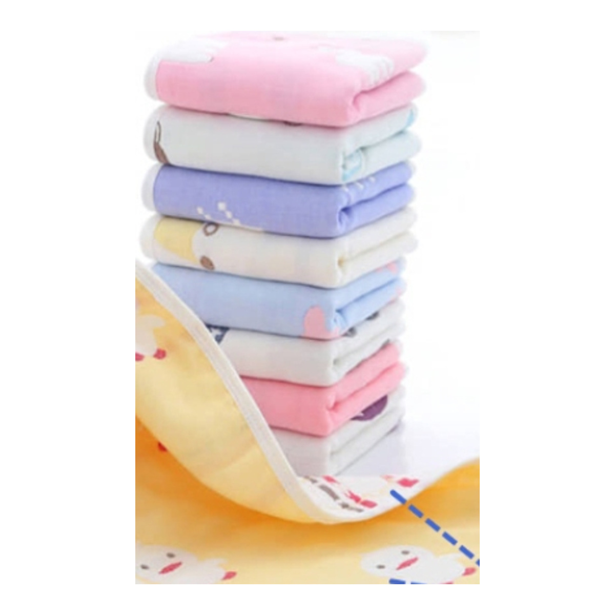 Baby 6-Layer Cotton Muslin Towel 25 x 50cm - Image 2