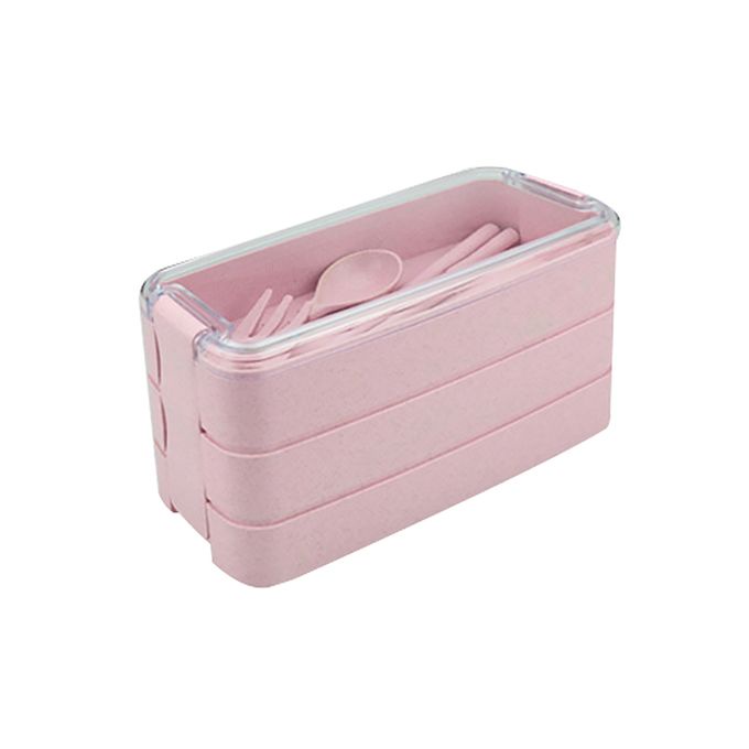 3-Layer Wheat Straw Bento Lunch Box 900ml - Image 5