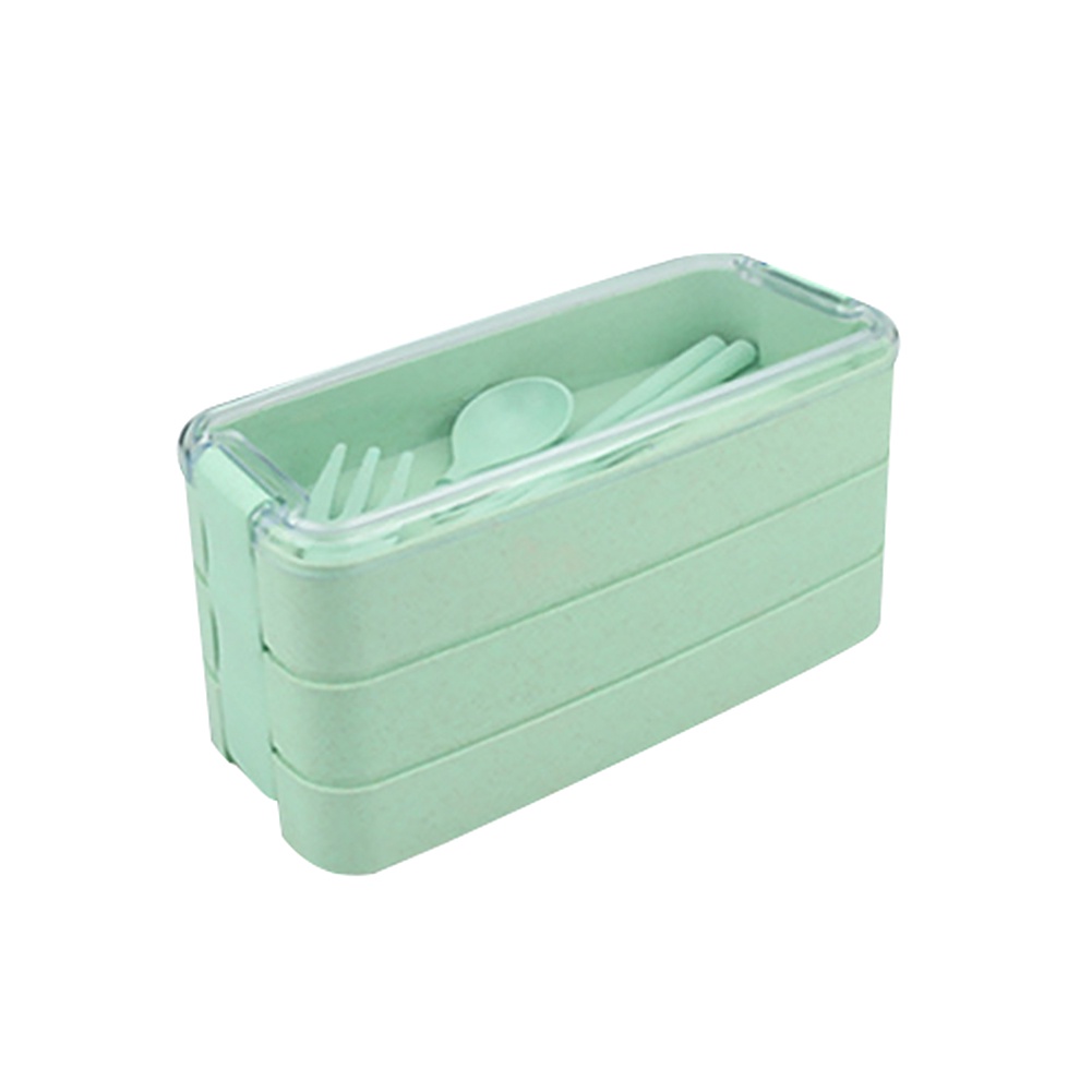 3-Layer Wheat Straw Bento Lunch Box 900ml - Image 6