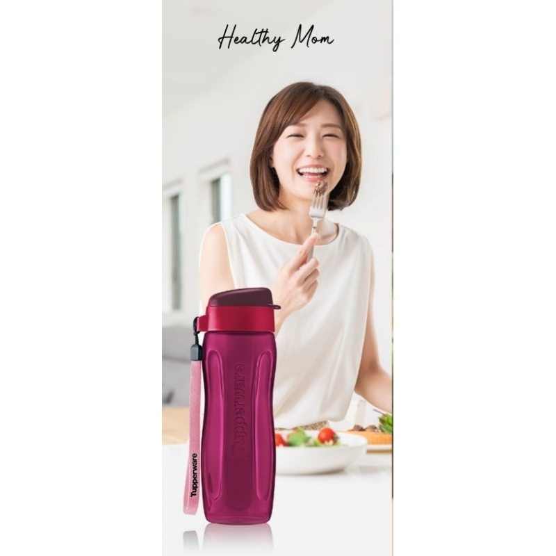 Tupperware Slim Eco Bottle 500ml with Strap - Image 5