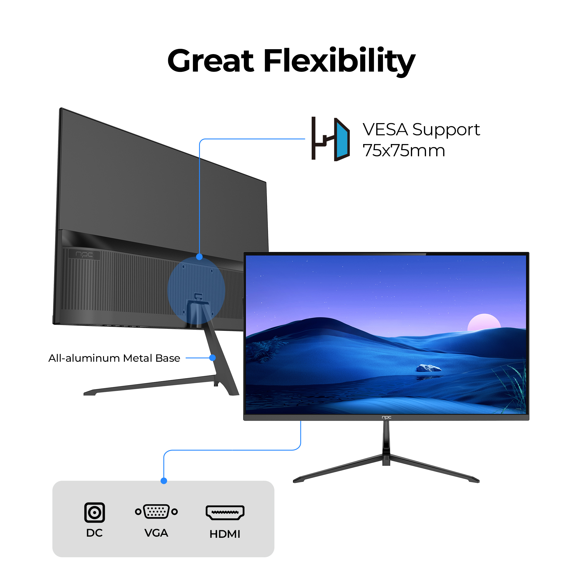 NPC MF2456-V 24" Full HD Flat LCD Monitor - Image 4